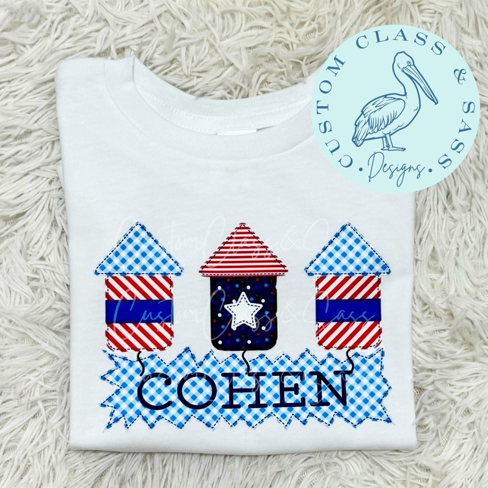 Custom Personalized Firecracker Shirt, Onesie, Unisex